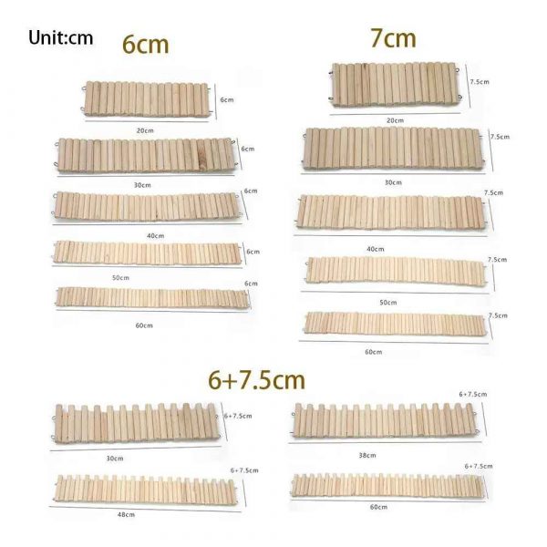 Bendable Hamster Climbing Ladder Wooden Multifunctional Hamster Habitat Toy Cage Decoration Easy To Install - Image 6
