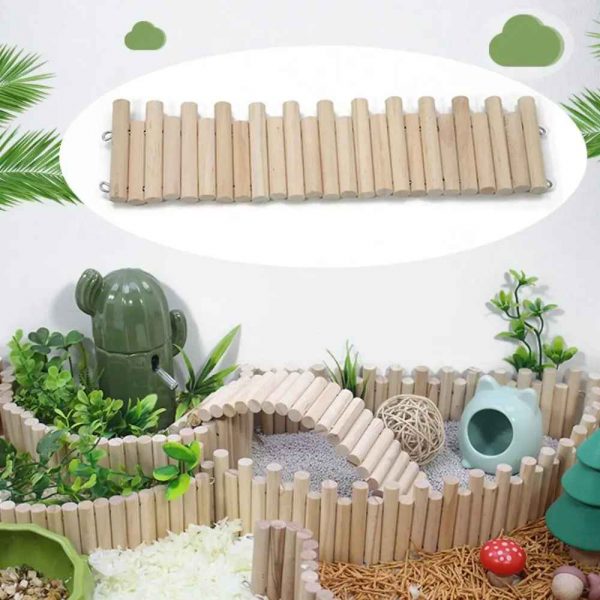 Bendable Hamster Climbing Ladder Wooden Multifunctional Hamster Habitat Toy Cage Decoration Easy To Install - Image 5