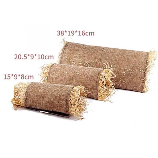 Rabbit Hideaway Toy Grass Straw Bunny Toy Tunnel Hamster Accessories for Guineapig Chinchilla Ferret Rats Rodent Animal Pet Cage - Image 5