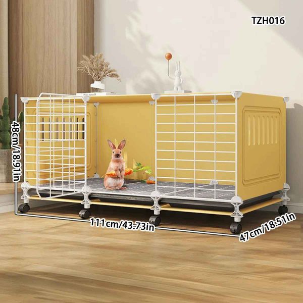 Rabbit Cage Household Extra Large Double-Layer Indoor Special Automatic Feces Cleaning Guinea Pig Cage Two-Story Platform Small House - Image 4