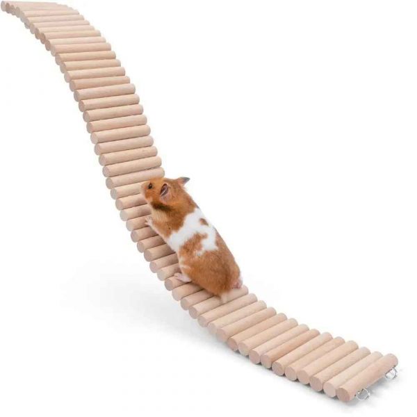 Bendable Hamster Climbing Ladder Wooden Multifunctional Hamster Habitat Toy Cage Decoration Easy To Install - Image 4